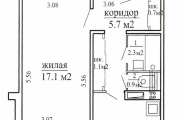 1-комнатная квартира, Лучины ул., за 154000 р.