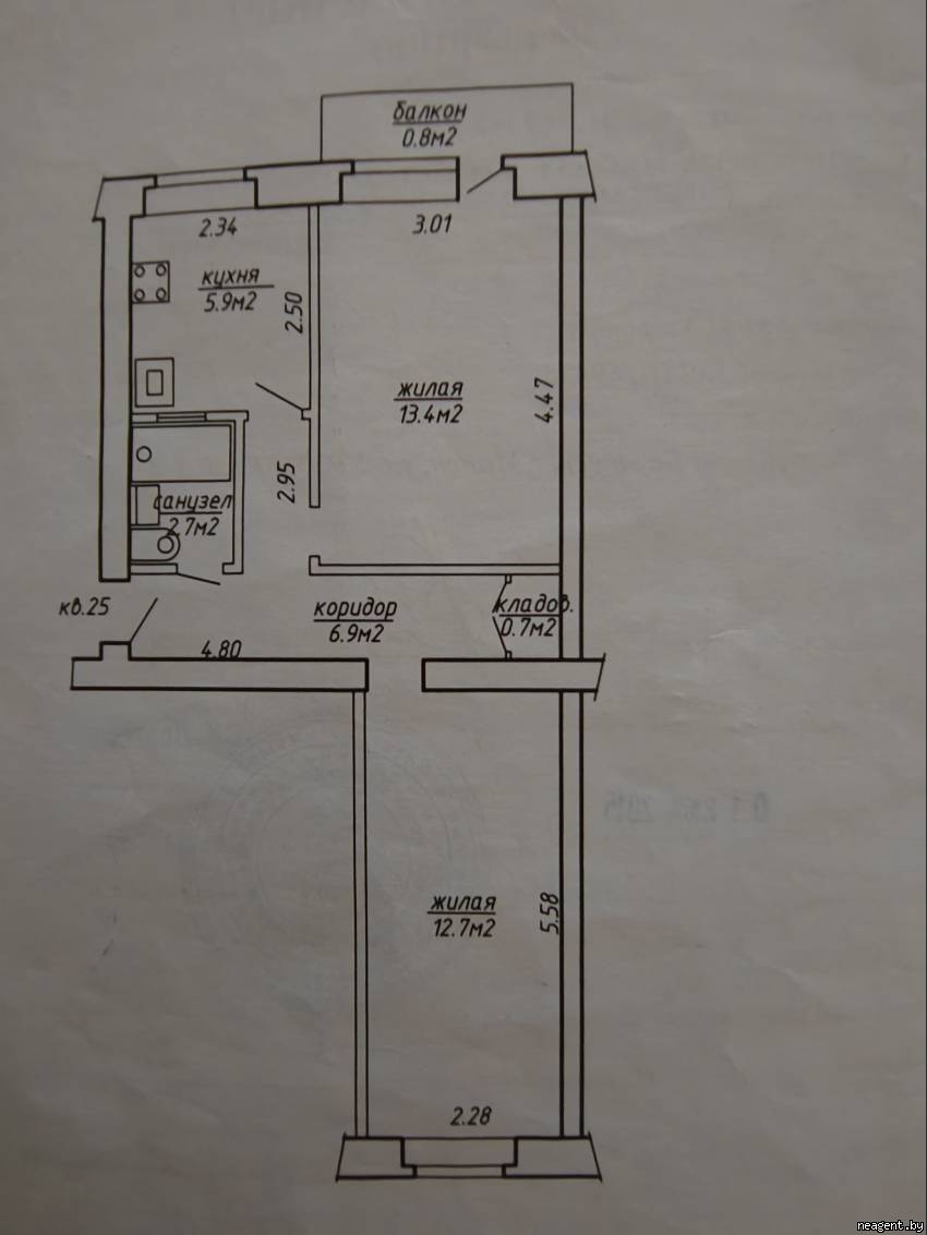 2-комнатная квартира, Уручская, 3, 99900 рублей: фото 14