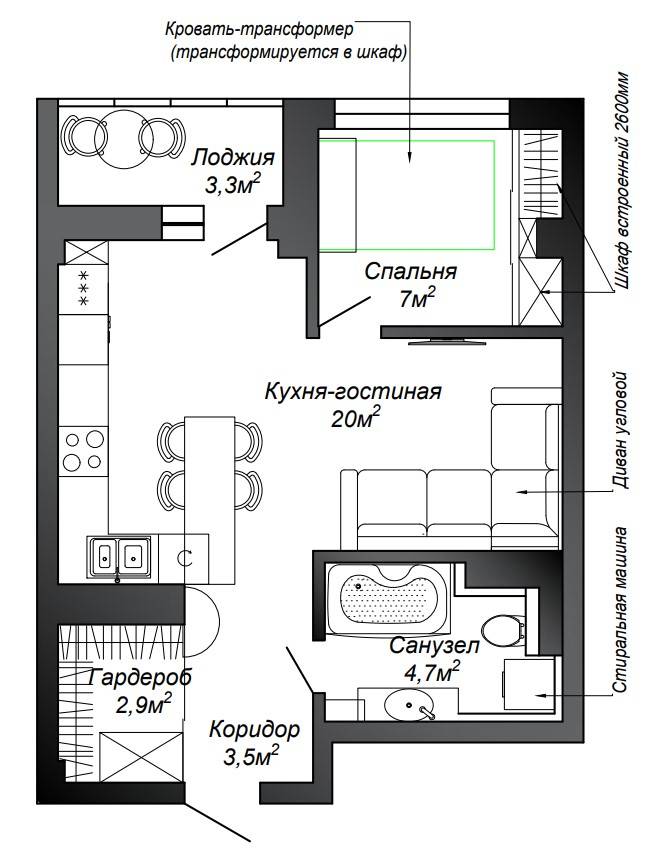 2-комнатная квартира, ул. Маршала Лосика, 31, 168378 рублей: фото 2