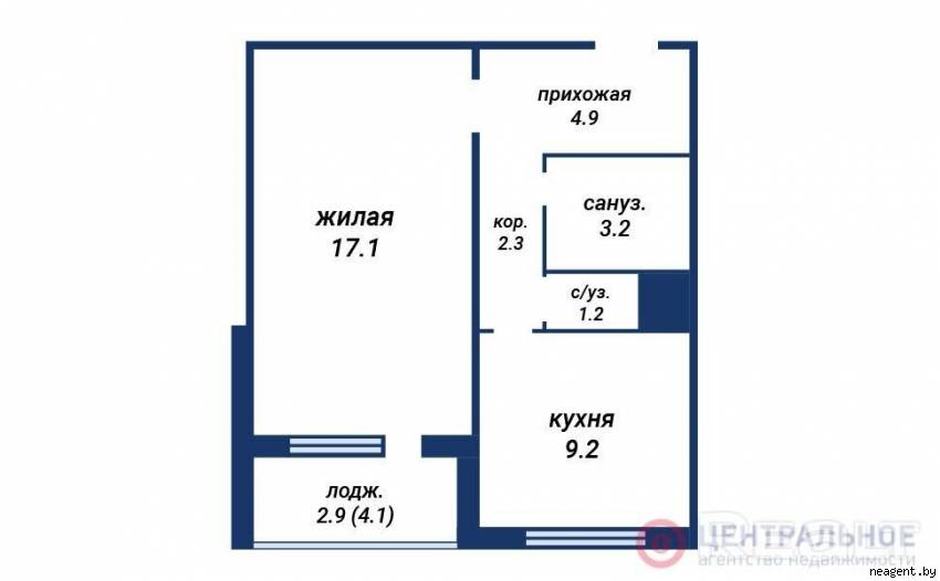 1-комнатная квартира, Нижняя, 9, 111111 рублей: фото 2