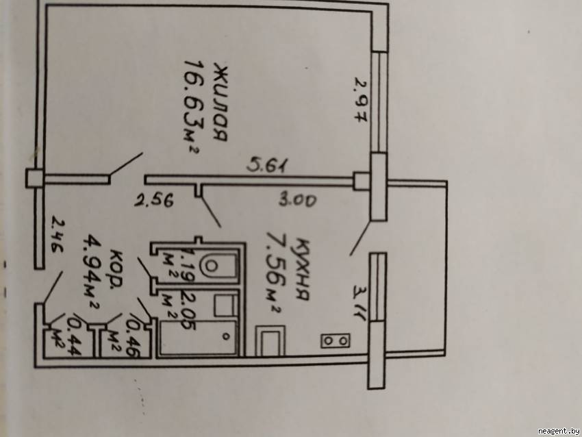 1-комнатная квартира, Пушкина просп., 1, 650 рублей: фото 8