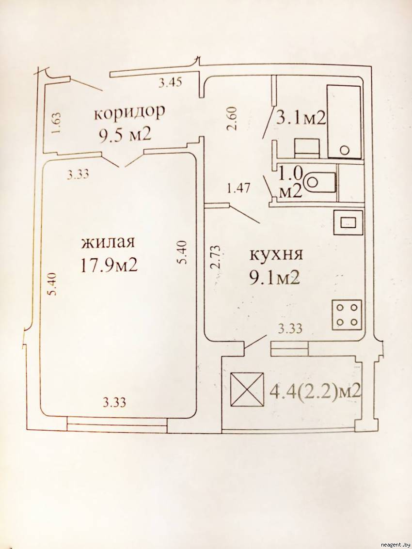 1-комнатная квартира, , 143568 рублей: фото 12