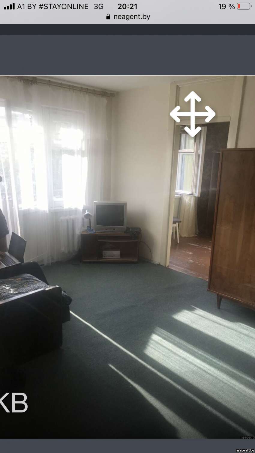 2-комнатная квартира, ул. Веры Хоружей, 33, 600 рублей: фото 1