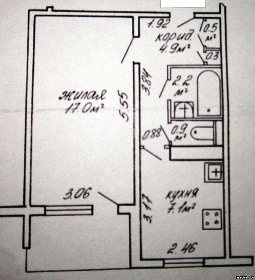 1-комнатная квартира, Независимости просп., 125, 183080 рублей: фото 14