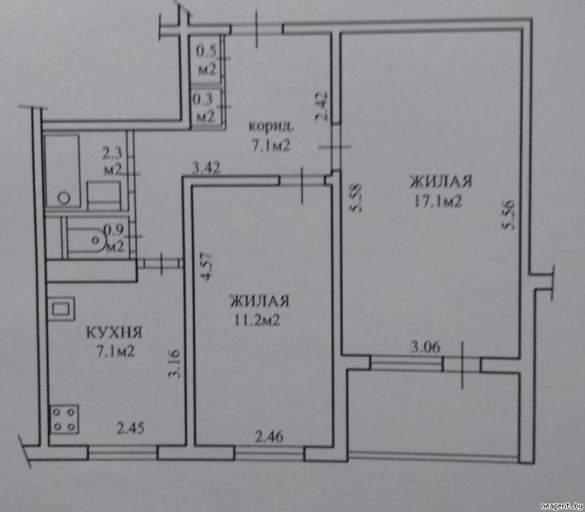 2-комнатная квартира, ул. Герасименко, 29, 787 рублей: фото 8