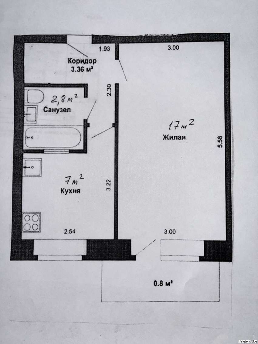 1-комнатная квартира, ул. Менделеева, 11, 162147 рублей: фото 4