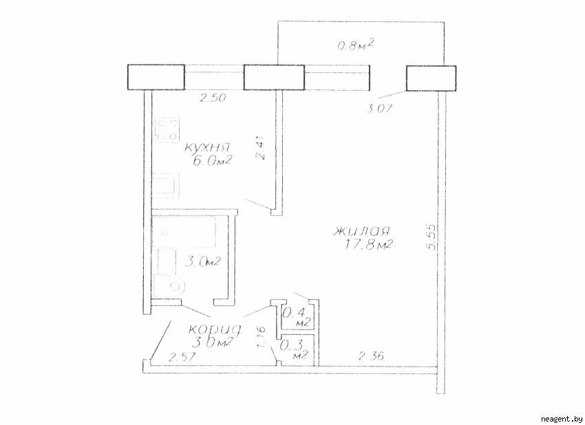 1-комнатная квартира, ул. Волгоградская, 43, 169592 рублей: фото 15