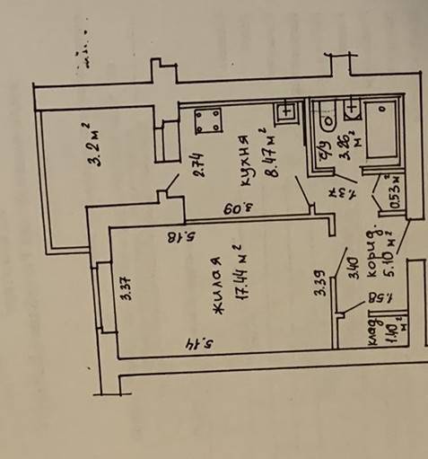1-комнатная квартира, ул. Воронянского, 4/1, 1060 рублей: фото 3