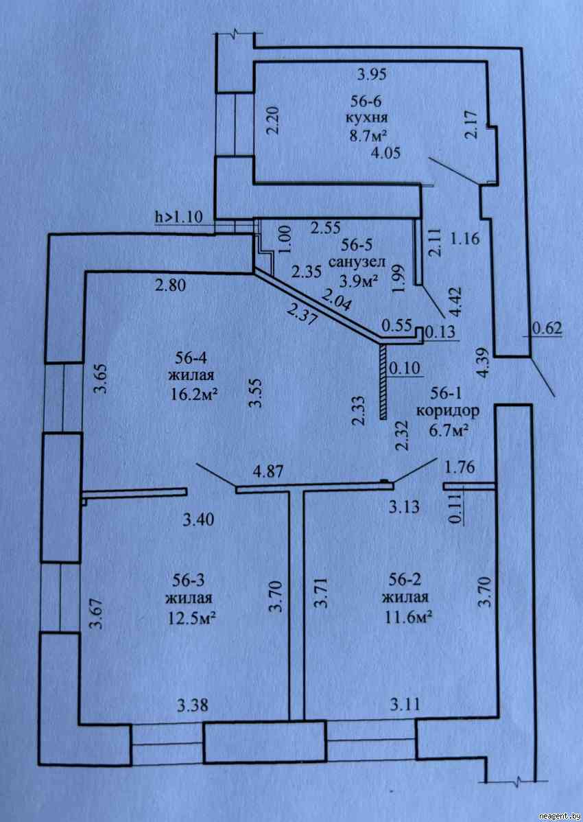 3-комнатная квартира, ул. Кирова, 19, 414220 рублей: фото 63