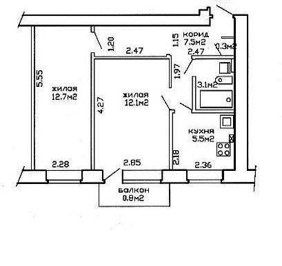 2-комнатная квартира, ул. Калинина, 20, 1200 рублей: фото 16