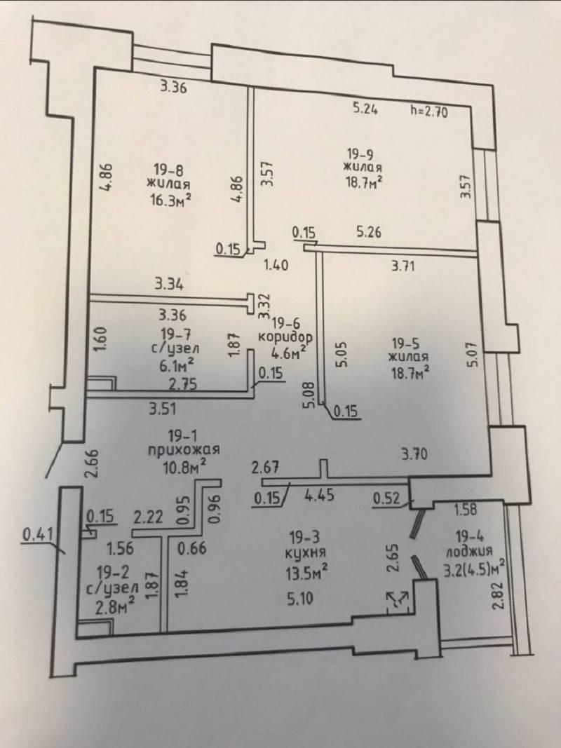 3-комнатная квартира,  ул. Мирошниченко, 2069 рублей: фото 20