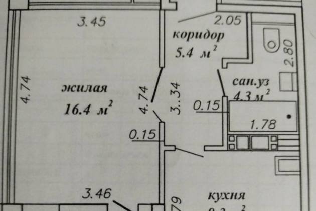 1-комнатная квартира, Сухаревская ул., за 222185 р.