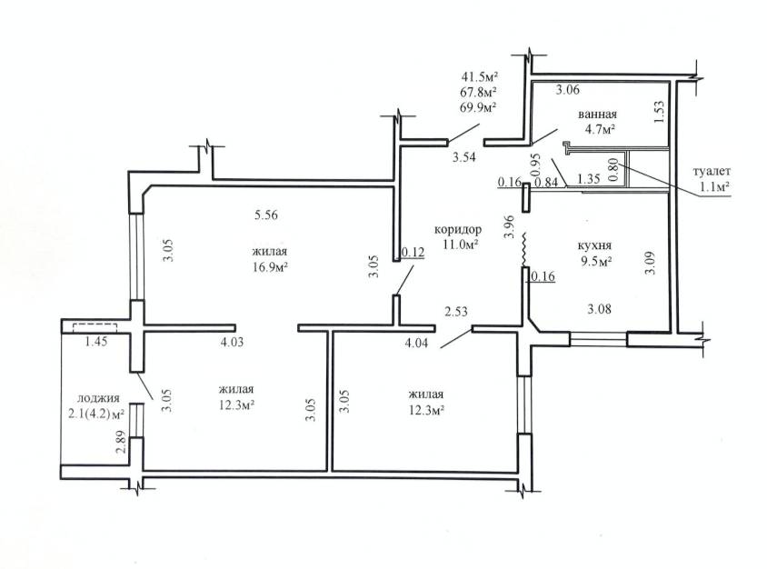 3-комнатная квартира, ул. Якубовского, 78, 314630 рублей: фото 13