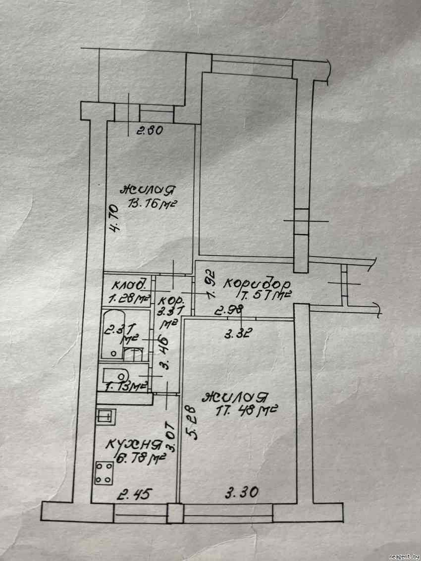 2-комнатная квартира, ул. Менделеева, 1, 238049 рублей: фото 12