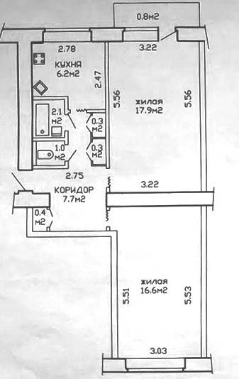 2-комнатная квартира, ул. Восточная, 32/2, 272056 рублей: фото 17