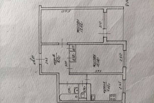 2-комнатная квартира, Рокоссовского просп., за 930 р.