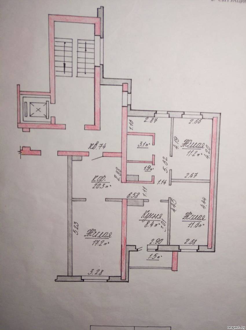 3-комнатная квартира, Дзержинского, 169, 300 рублей: фото 3