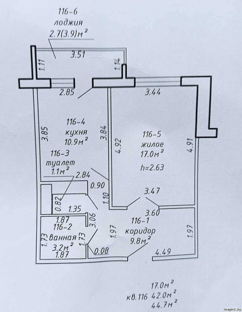 1-комнатная квартира, лейтенанта рябцева, 35/Р, 150055 рублей: фото 2