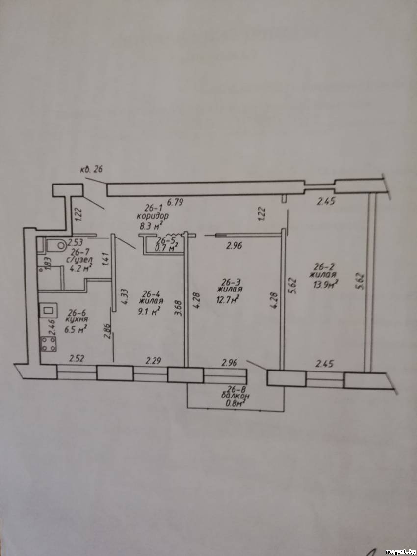 3-комнатная квартира, ул. Пермская, 48, 1427 рублей: фото 1