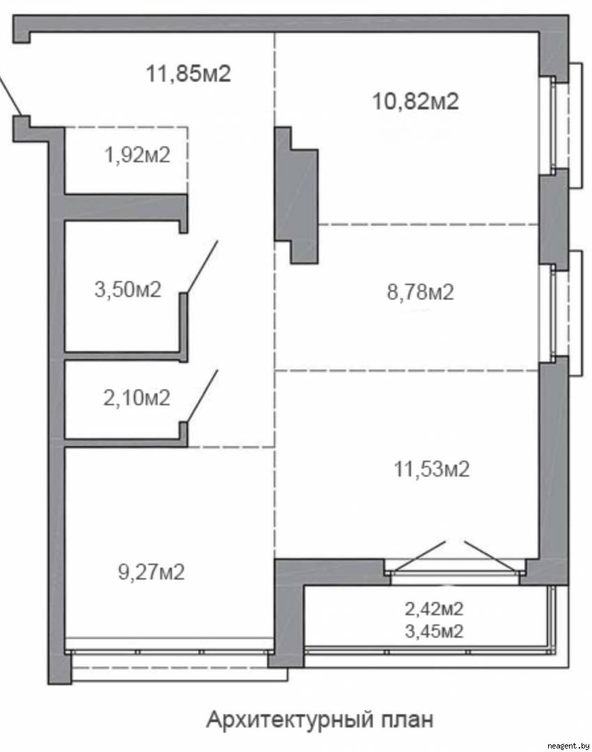 3-комнатная квартира, ул. Аэродромная, 26, 341067 рублей: фото 2