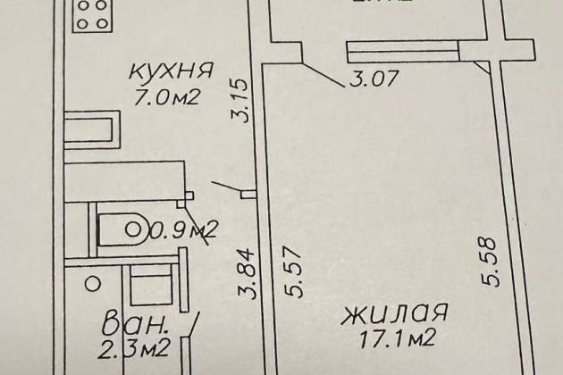 1-комнатная квартира, Острошицкая ул., за 1000 р.
