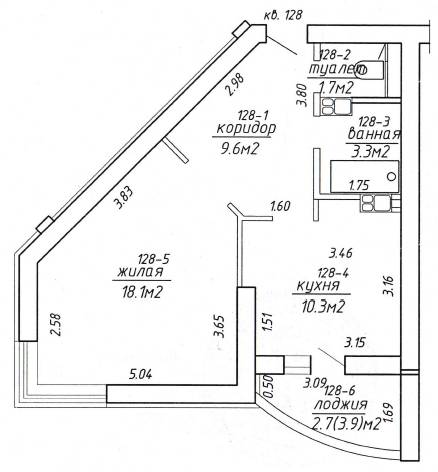 1-комнатная квартира, ул. Матусевича, 56, 350 рублей: фото 11