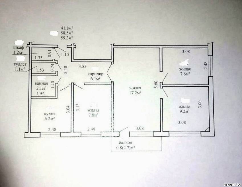 4-комнатная квартира, ул. Калиновского, 107, 1339 рублей: фото 5