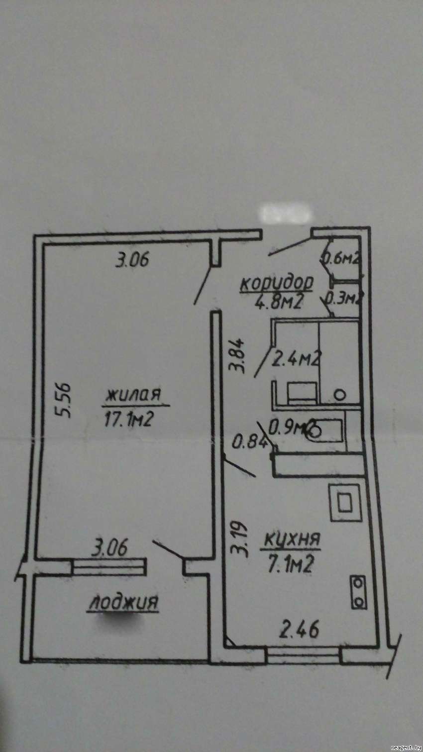 1-комнатная квартира, ул. Гамарника, 20/1, 1050 рублей: фото 2