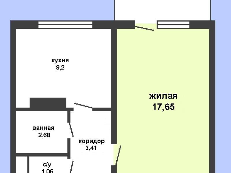 1-комнатная квартира, Логойский тракт, 21/6, 840 рублей: фото 12