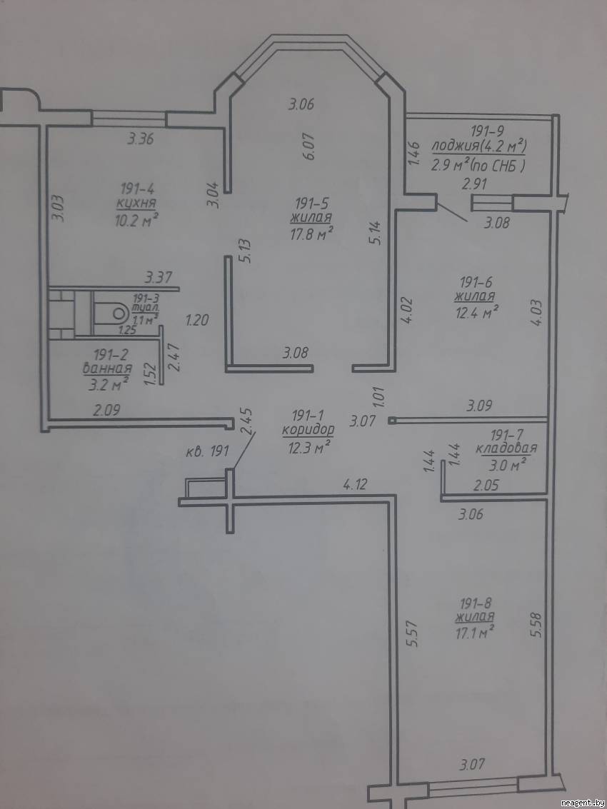 3-комнатная квартира, ул. Мачульского, 24, 1635 рублей: фото 21