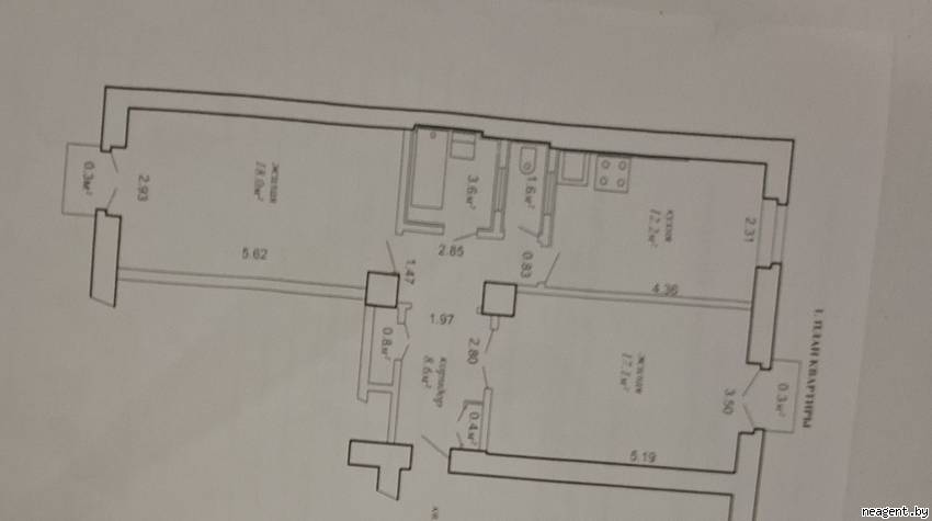 2-комнатная квартира, ул. Долгобродская, 6/2, 1245 рублей: фото 8