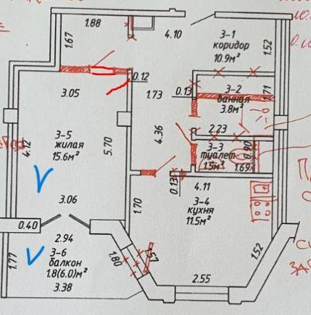 Комната, ул. Шишкина, 1, 727 рублей: фото 12