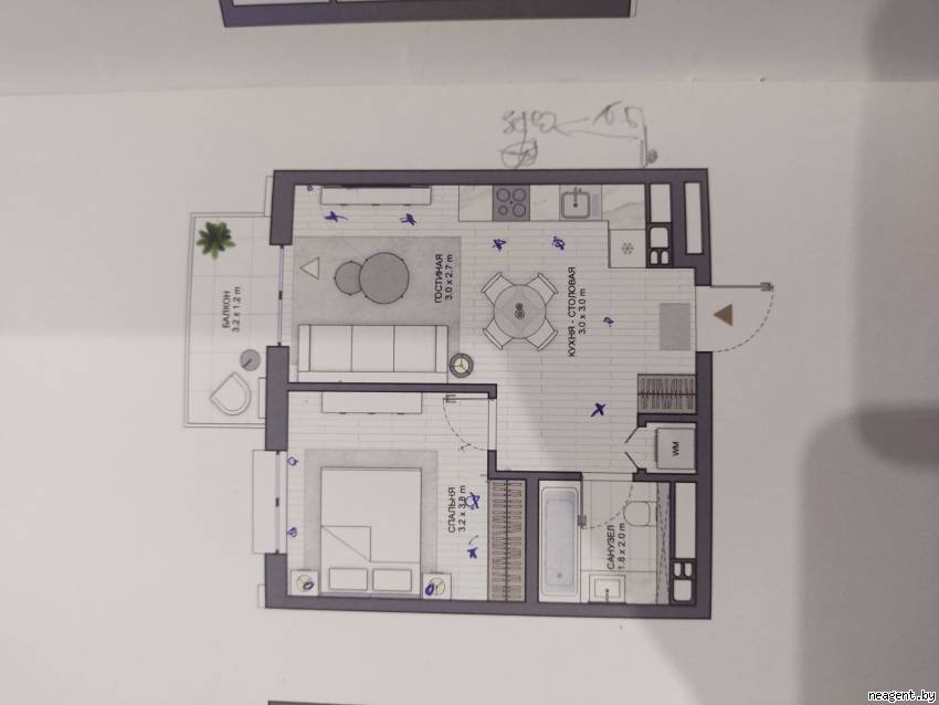 2-комнатная квартира, ул. Стайковская, 84, 404905 рублей: фото 3