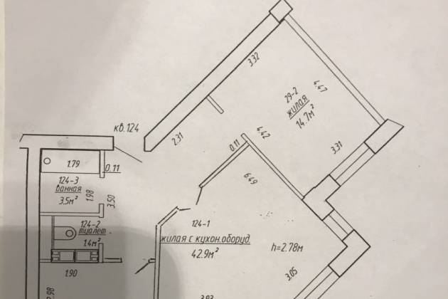 2-комнатная квартира, Шпилевского ул., за 1456 р.