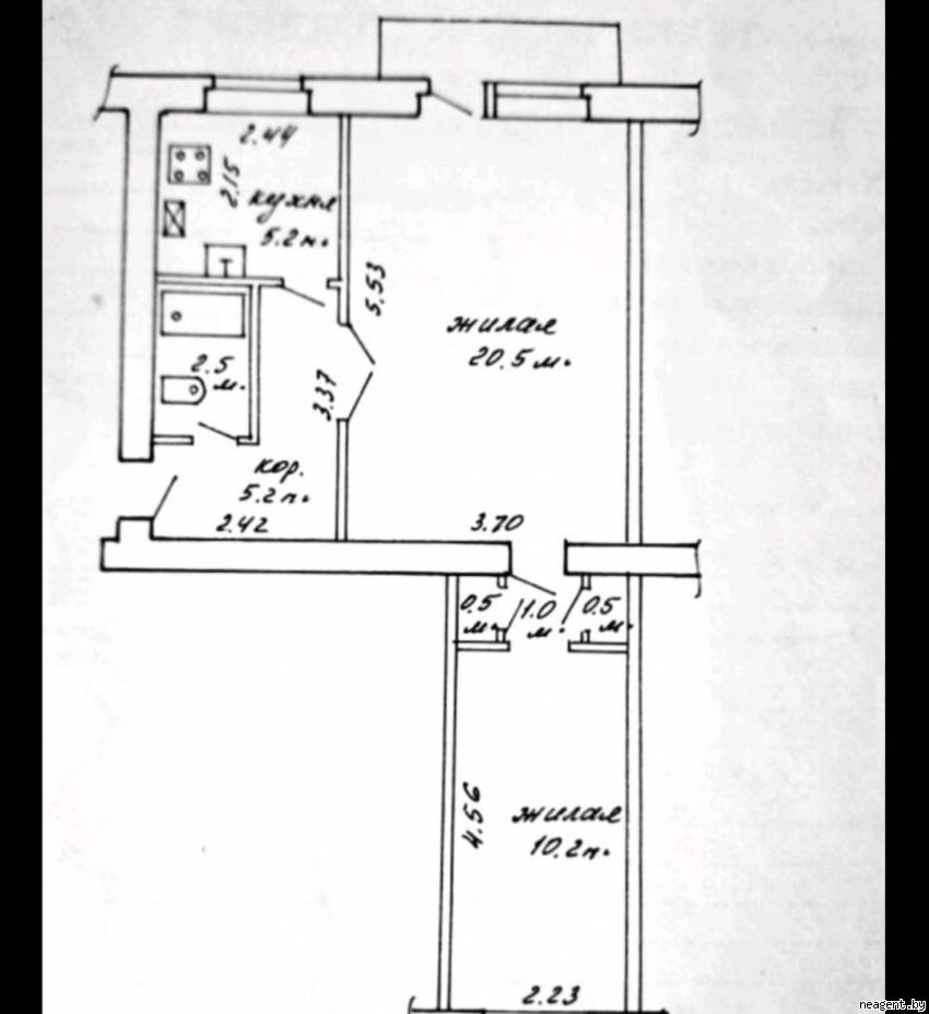 2-комнатная квартира, ул. Героев 120 Дивизии, 20, 400 рублей: фото 10