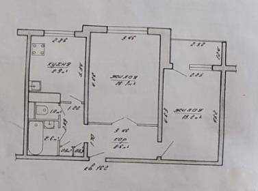 2-комнатная квартира, ул. Бурдейного, 35, 300 рублей: фото 1
