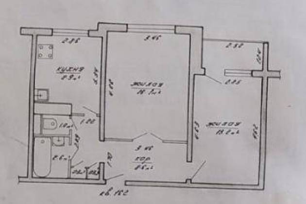 2-комнатная квартира, Бурдейного ул., за 300 р.