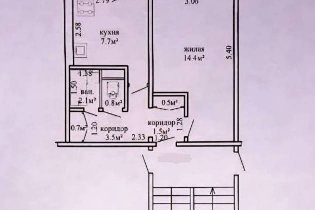 1-комнатная квартира, Кобрин, Настасича, за 16990 р.