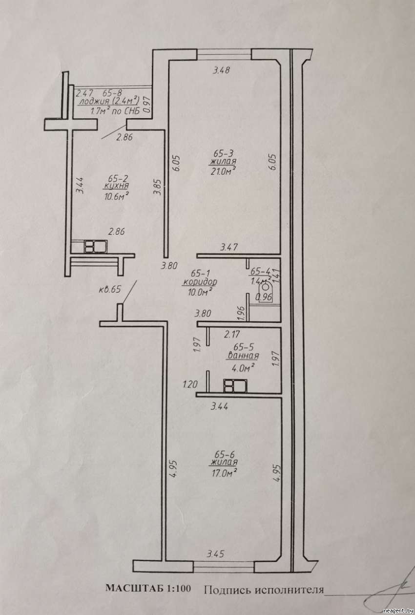 2-комнатная квартира, ул. Грушевская, 73, 1839 рублей: фото 41