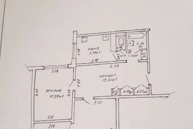 3-комнатная квартира, Асаналиева ул., за 1350 р.