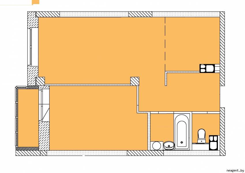 2-комнатная квартира, ул. Щорса, 4/А, 1594 рублей: фото 11
