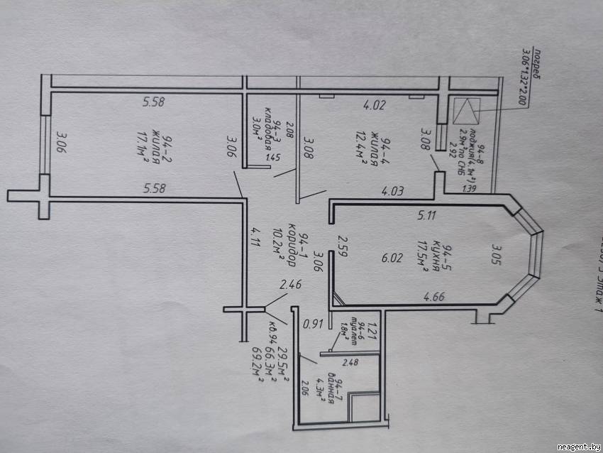 2-комнатная квартира, ул. Мачульского, 24, 1630 рублей: фото 21