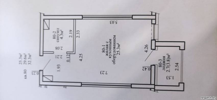 1-комнатная квартира, ул. Михаила Савицкого, 39, 1468 рублей: фото 1