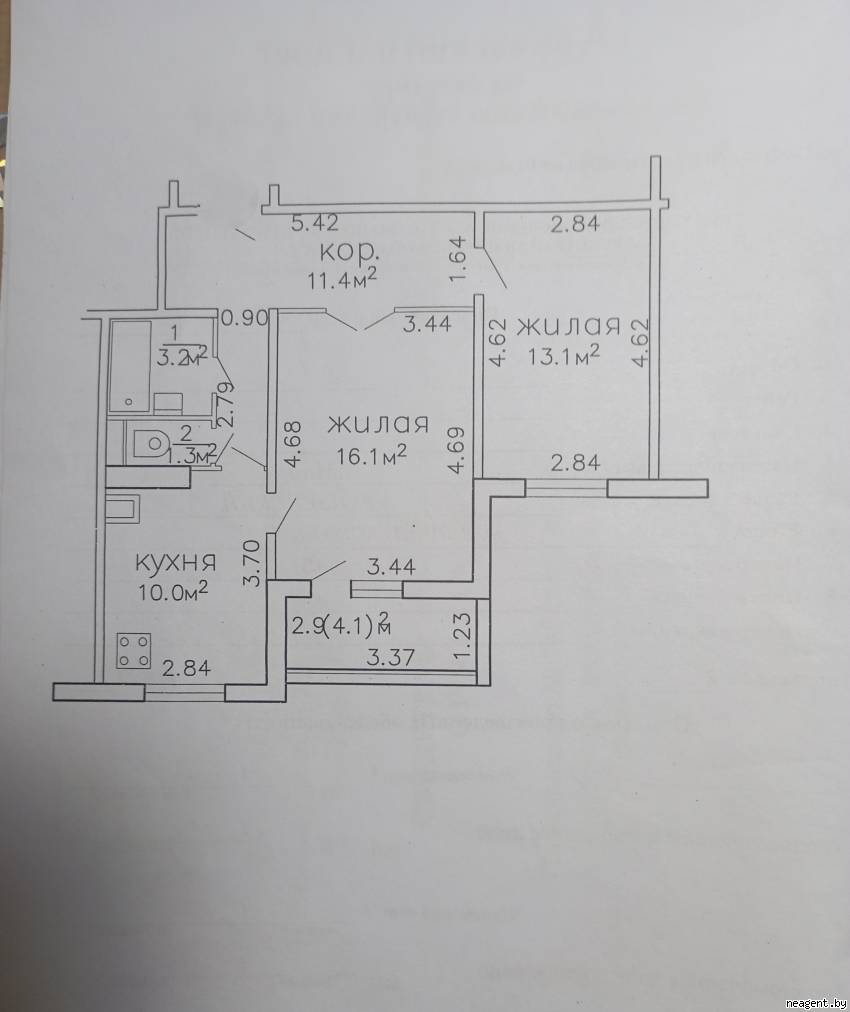 2-комнатная квартира, ул. Лещинского, 31/3, 357240 рублей: фото 13