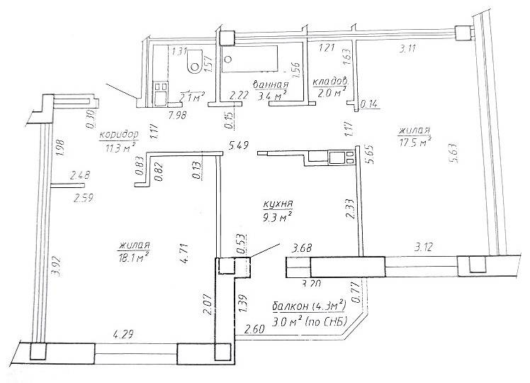 2-комнатная квартира, ул. Щорса, 11, 2200 рублей: фото 12