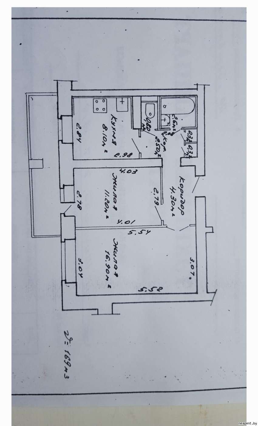 2-комнатная квартира, ул. Шишкина, 17, 1700 рублей: фото 12
