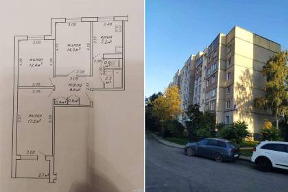 3-комнатная квартира, Лобанка ул., за 370000 р.